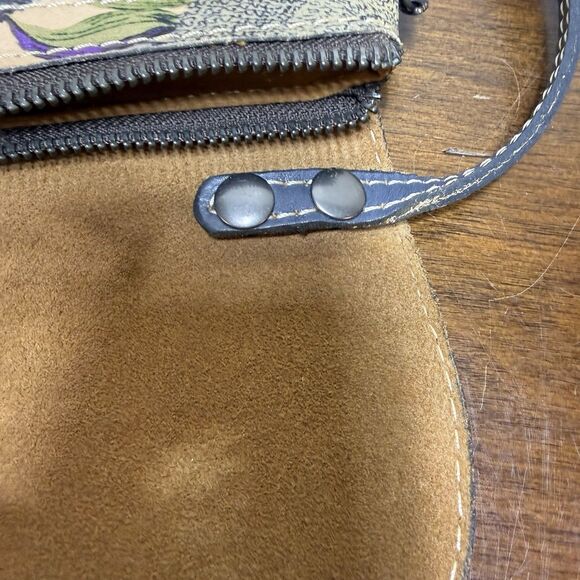 Patricia Nash Handbag Purple Sunflower Crossbody Leather - Picture 9 of 16